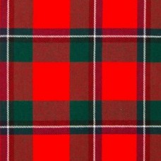 Sinclair Red Modern 16oz Tartan Fabric By The Metre